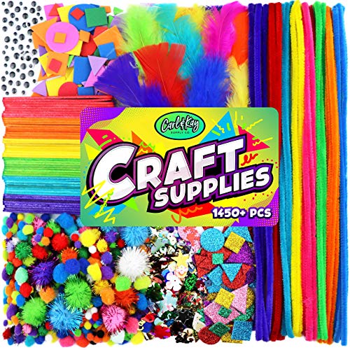 Arts and Crafts Supplies Kit for Kids - Boys and Girls Age 4 5 6 7 8 Years Old - Toddler Art Set Activity Materials - Great for Preschool and Carl & Kay Supply Co.