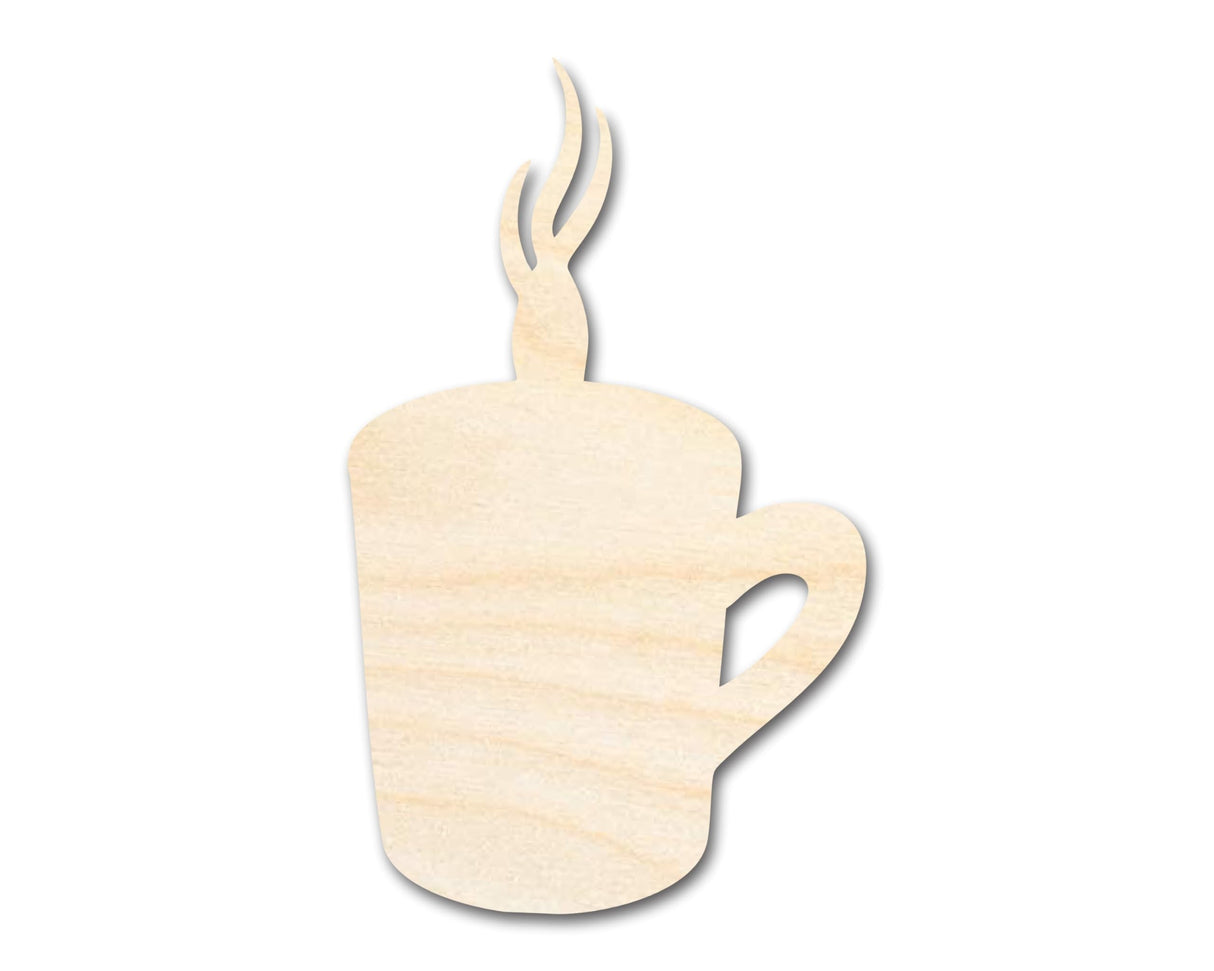 Unfinished Steamy Mug Shape | Craft Cutout | up to 36" DIY 14" / 1/8" 24 Hour Crafts