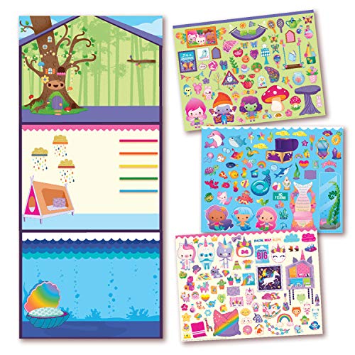 Craft-tastic — Enchanted Sticker Playhouse – Wall-Sized Sticker Fun – Repositionable Stickers — for Ages 3+ Craft-tastic