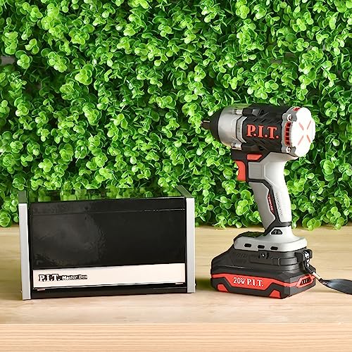 P.I.T. Mini Black Tool Box, Portable 3 Drawer Steel Tool Box with Magnetic Tab Locking, Black Micro Top Chest with Liner for Tools Storage, Home DIY P.I.T.