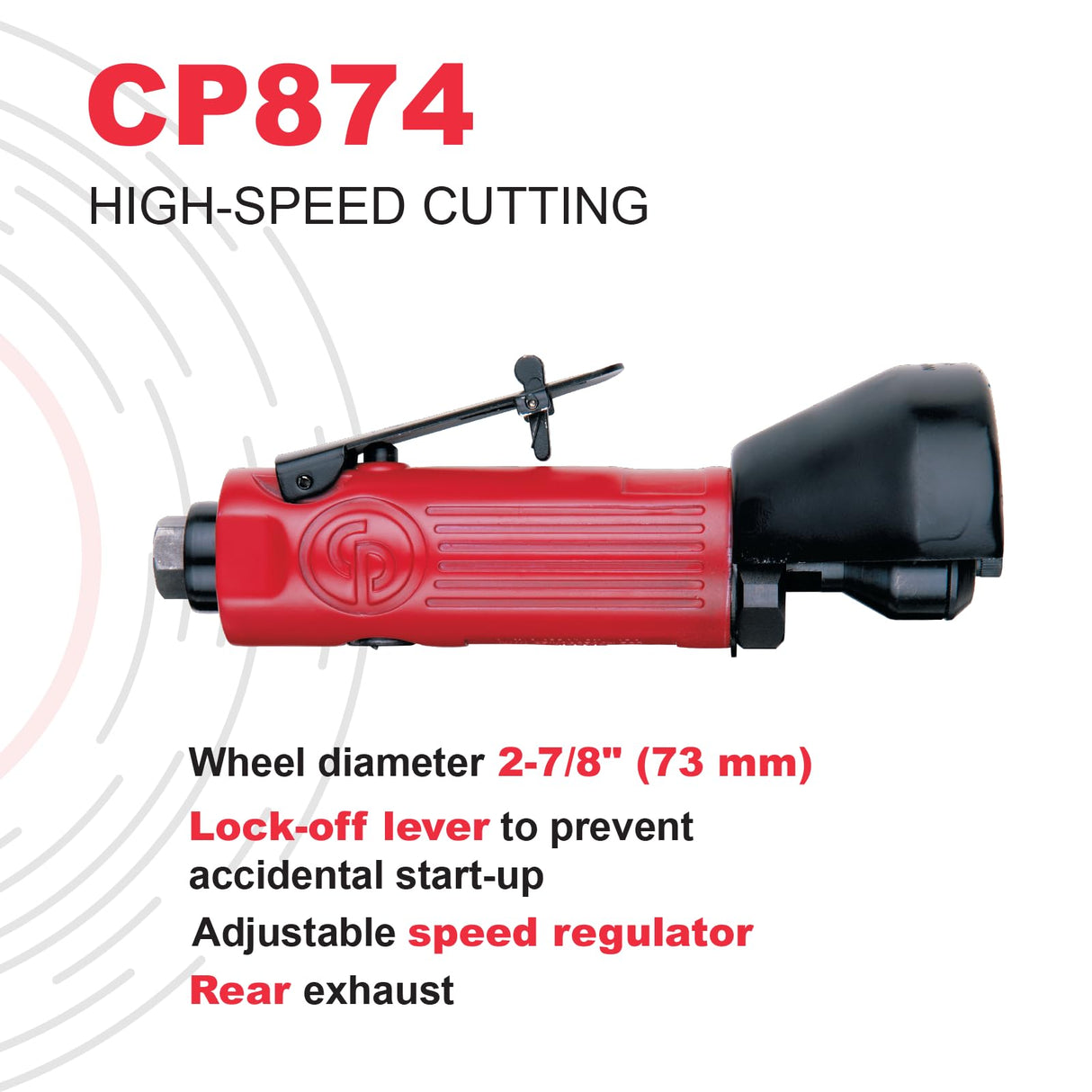 Chicago Pneumatic CP874 - Air Cut Off Tool, Automotive Body Shop & Home Improvement Projects, Pipe, Fiberglass, Woodworking, Construction, Chicago Pneumatic
