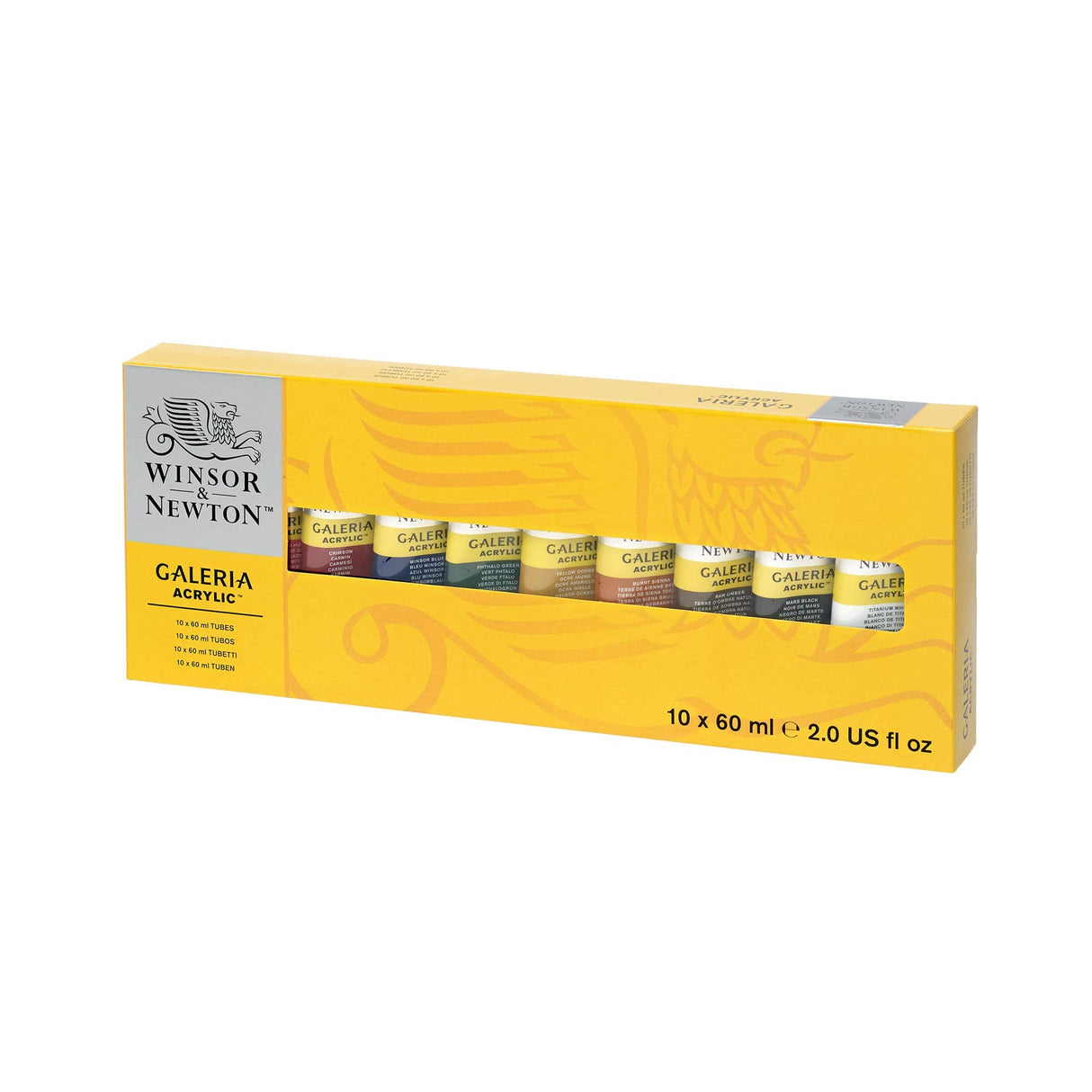 Winsor & Newton Galeria Acrylic Paint, 10 x 60ml (2--oz) Tube Paint Set Winsor & Newton
