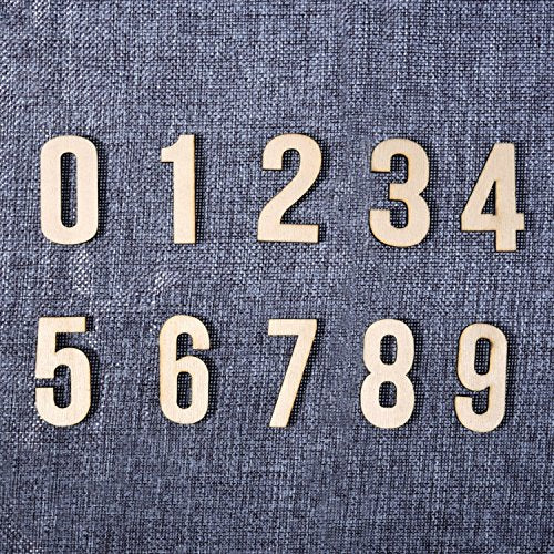 SATINIOR 124 Pieces Totally Wooden Capital Letter Wood Lower Case Letters Wooden Numbers for Arts Crafts DIY Decoration Displays SATINIOR