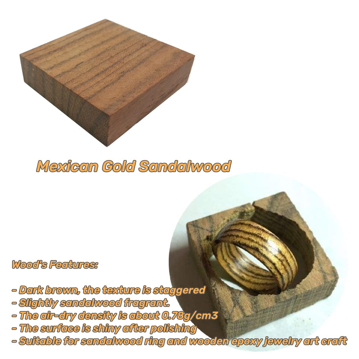 DEUXPER Wooden Pieces for Wood Jewelry Ring Making, 21pcs Wood Ring Materials with Different Natural Wooden Textures, Wood Blanks for DIY Wooden DEUXPER