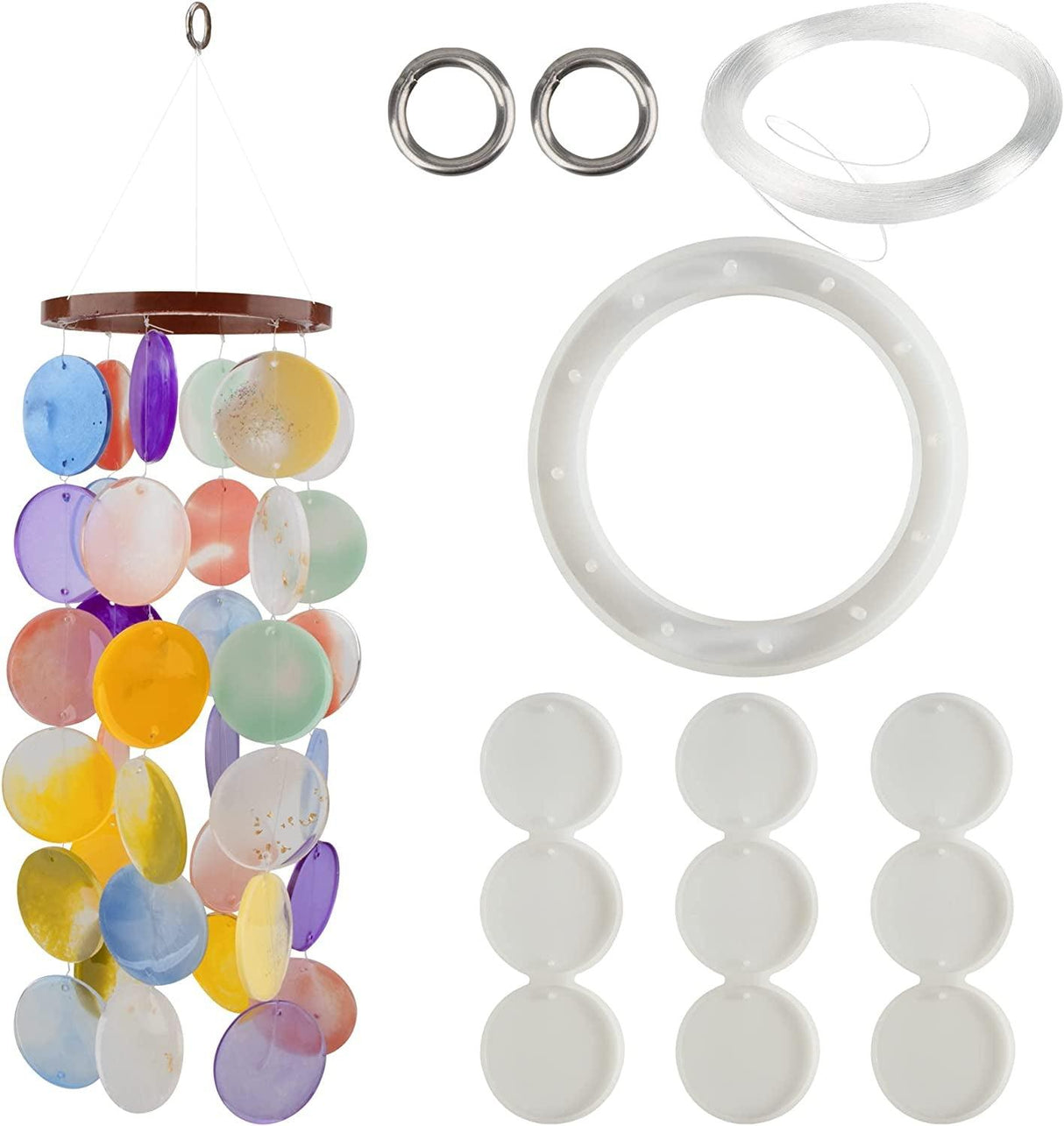 Silicone Resin Molds for Wind Chime, DIY Resin Wind Chime Molds Resin Casting Mold for Home Décor Resin Craft Supplies WoodArtSupply