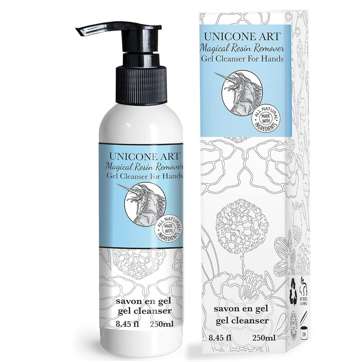 Magical Resin Remover - All Natural - Hand Gel Cleanser - Soap - Moisturizing - for Artists - for Use with Resin, Glue, Silicone, Paint, Epoxy, WoodArtSupply