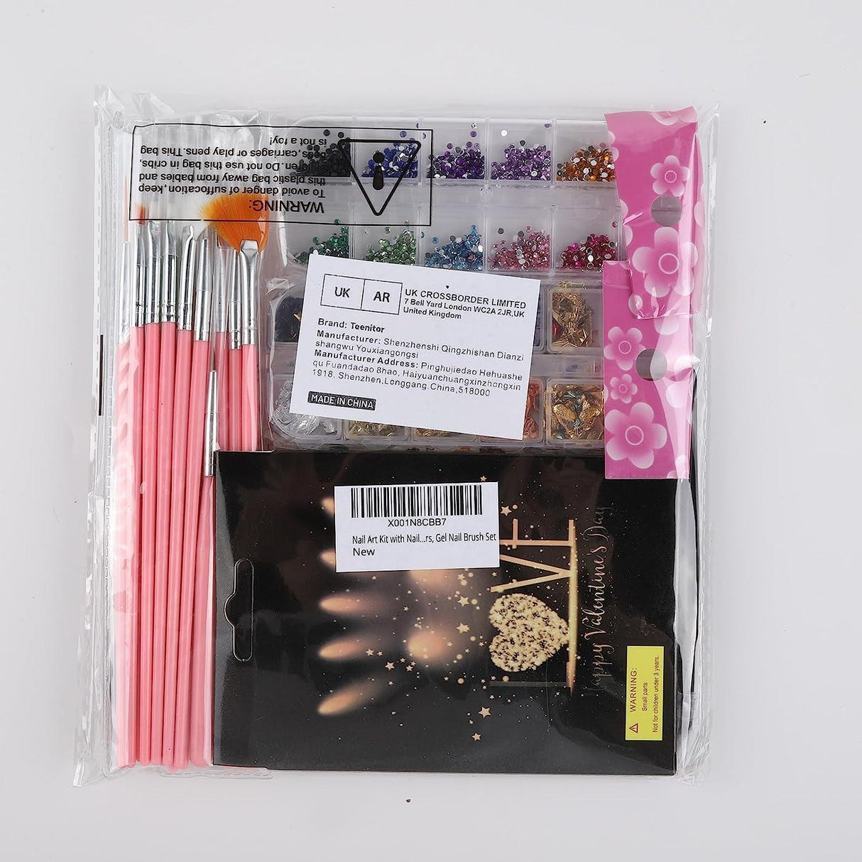 Glitter & Sticker, Nail Art Brushes for Beginners Nail Dotting Tool WoodArtSupply
