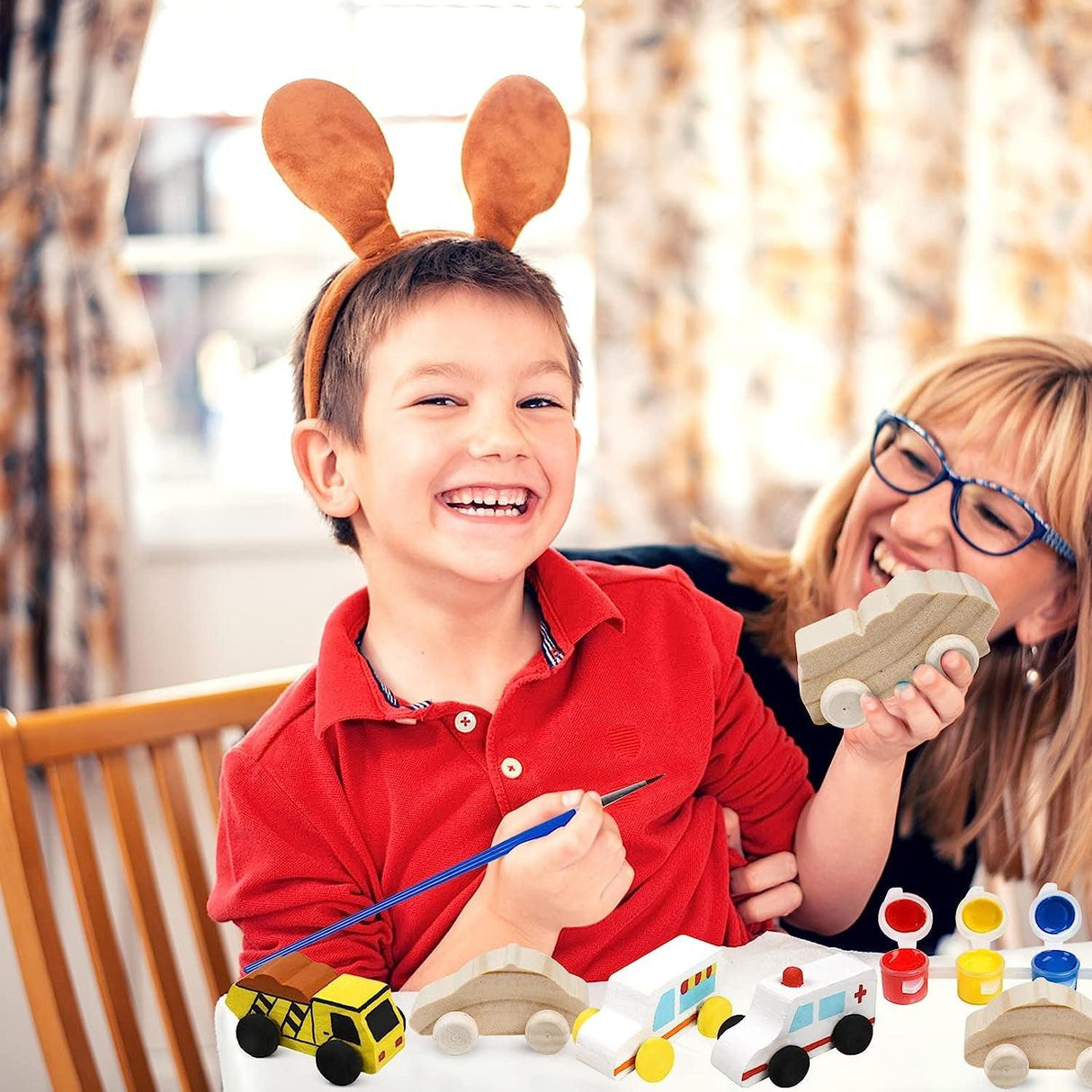 12 Pieces Unfinished Wooden Cars Wood DIY Car Toys Wood Crafts Painting Crafts Kit WoodArtSupply