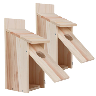 OceeK Natural Wooden Hummingbird Houses Cedar Blue Bird Box House Bird House Wooden Bird House Cedar Wren House Wood Bird Houses for Outside Hanging