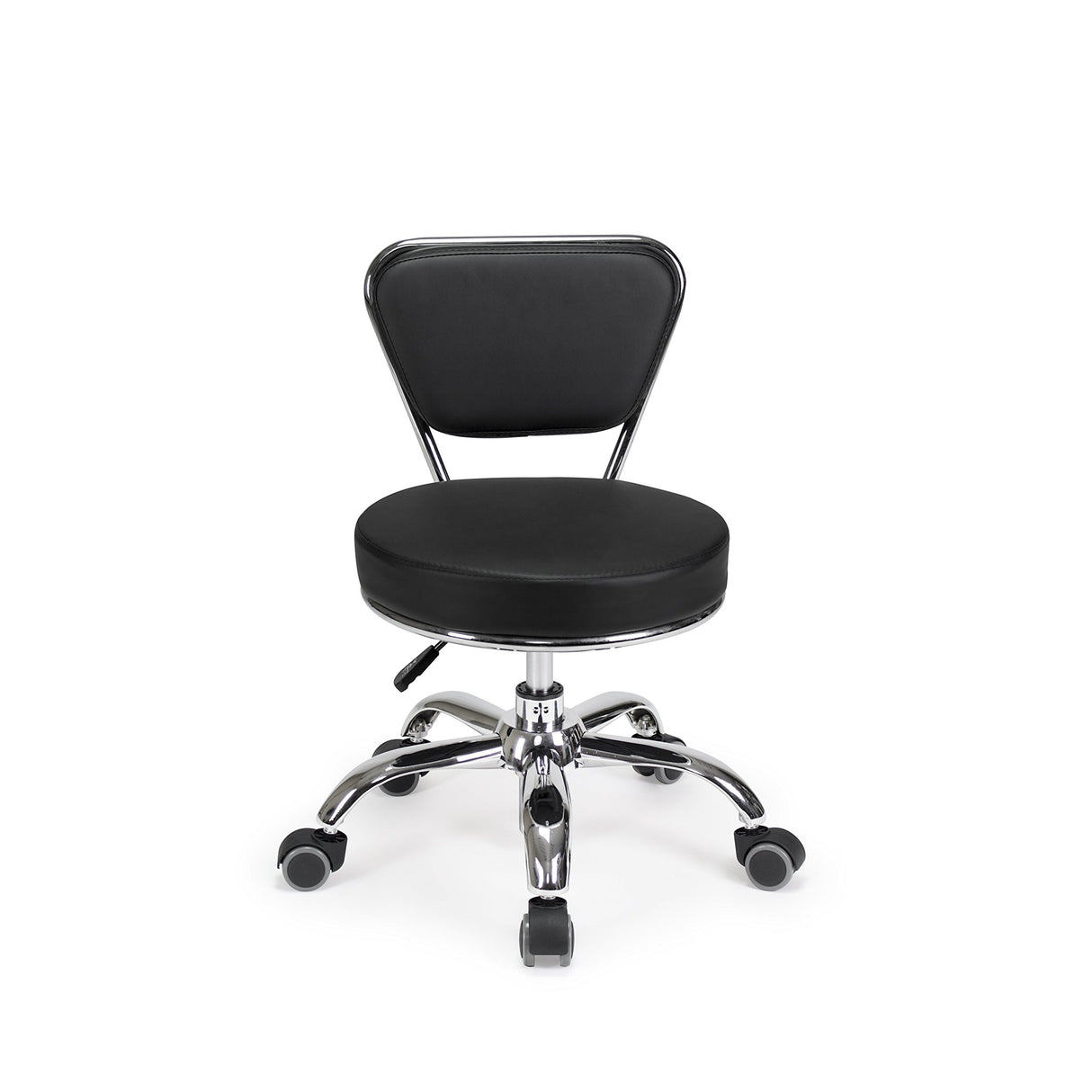 MAYAKOBA Dayton Garage Rolling Seat (Black) Pneumatic, Short Stool with Adjustable Height 13"-15", Perfect for Garage Mechanic, Home Gardening, MAYAKOBA