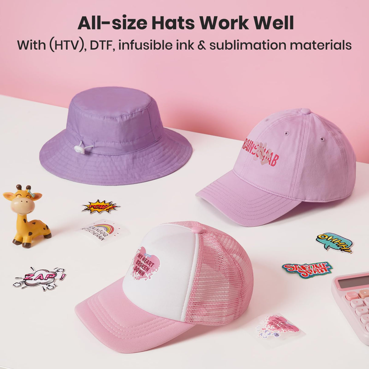 JESIMAIK Hat Press, Heat Press Machine for Caps with 3.15"×5.5" Curved Heating Element & Silicone Platen - No Crease, LCD Digital Temperature & Timer JESIMAIK