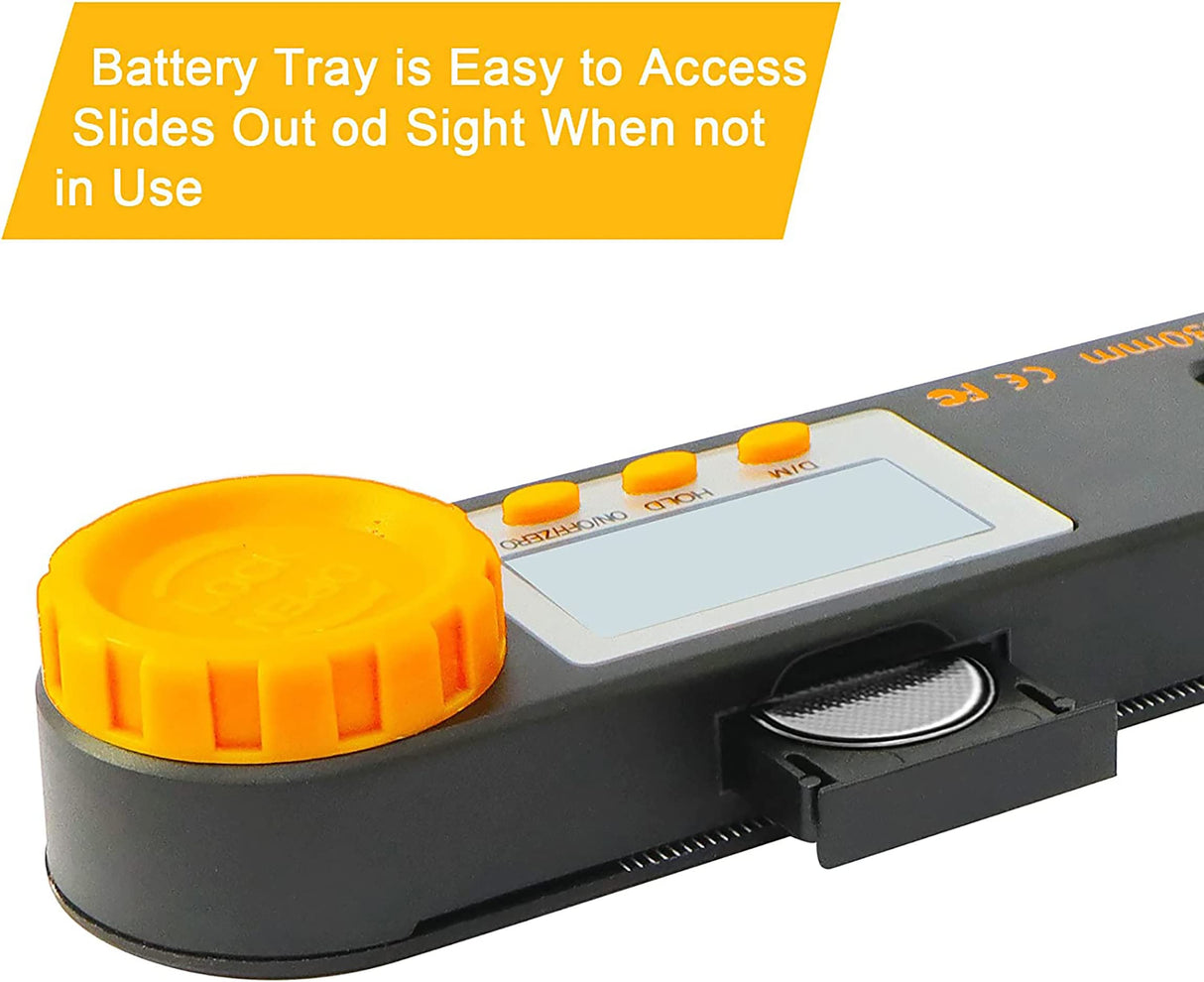 Rainyb Digital Angle Finder Tool 7inch 0-360 degree LED Digital Protractor with Horizontal Vertical Bubble Levels and Ruler Meter Accurate Tools for Rainyb