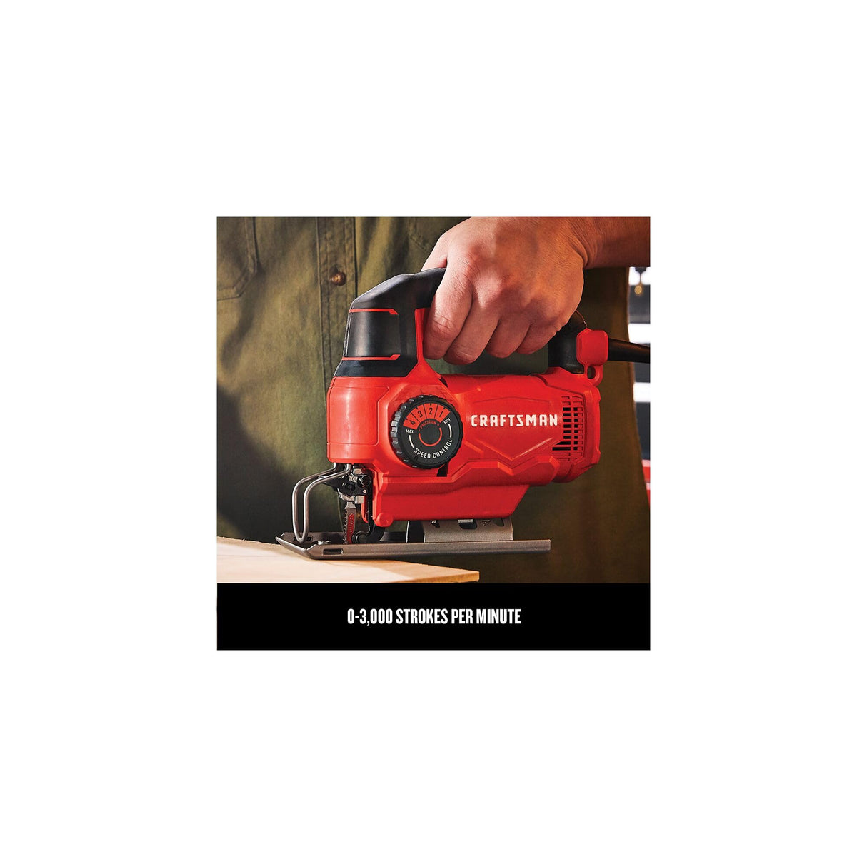 CRAFTSMAN Jig Saw, 4 Orbital Settings, Up to 3,000 SPM, 5 Amp, Corded (CMES610) Craftsman