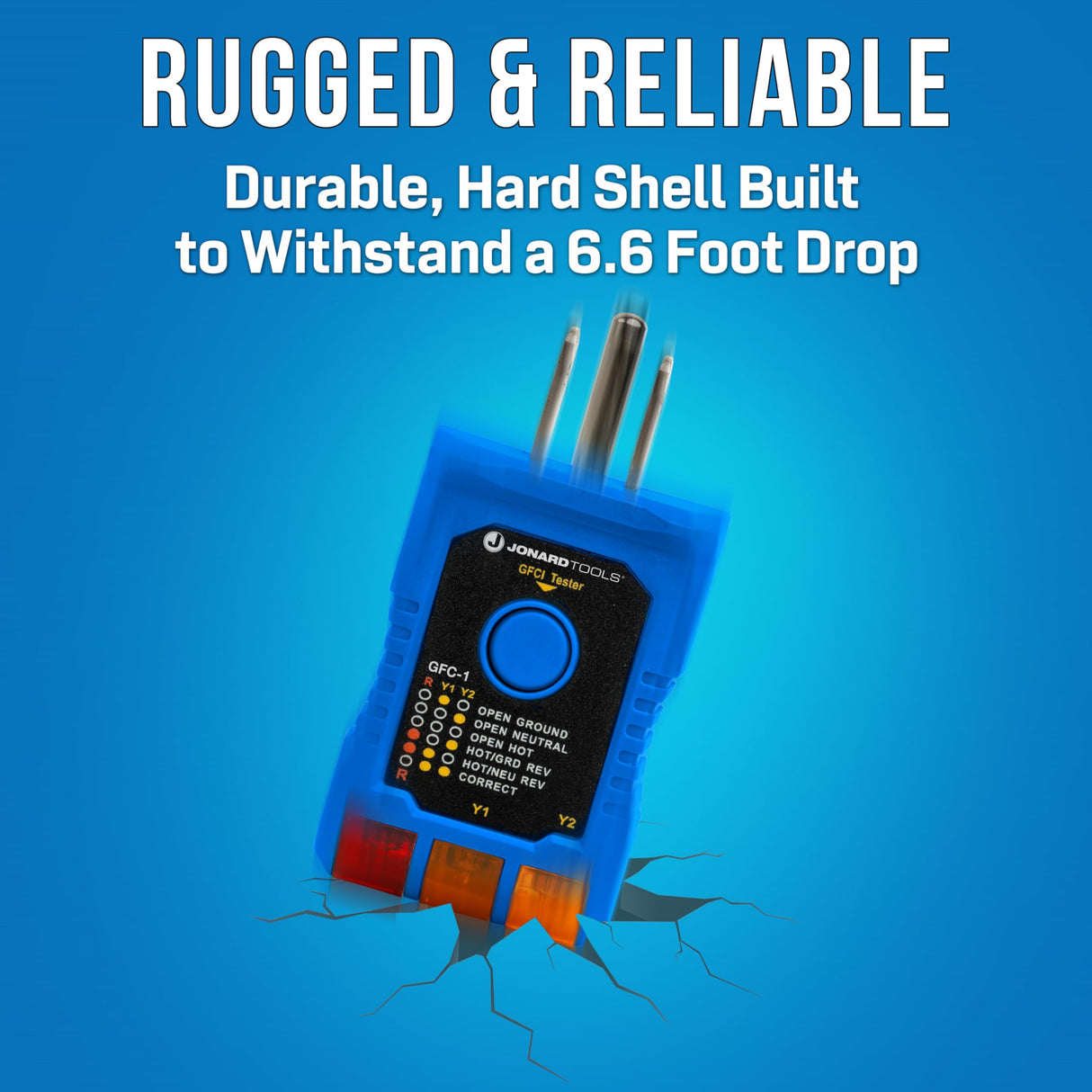 Jonard Tools GFC-1 GFCI Outlet Tester – Circuit Analyzer and Ground Fault Receptacle Tester for Standard North American AC Electrical Outlets, JONARD TOOLS