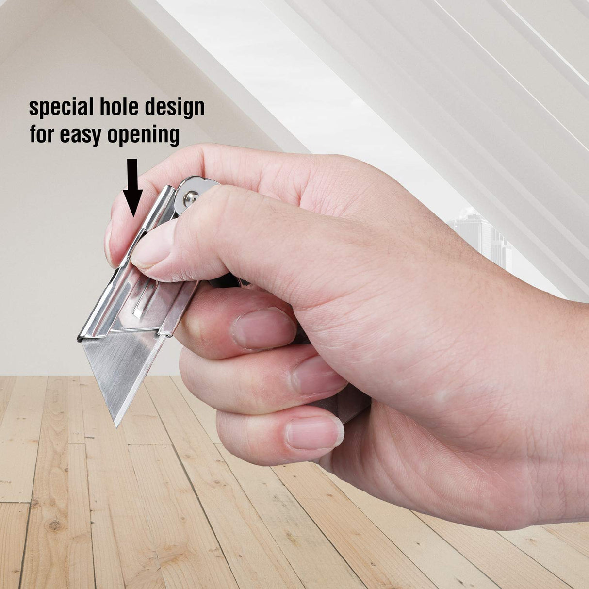 WORKPRO 3-Piece Quick Change Folding Pocket Utility Knife Set with Belt Clip WORKPRO