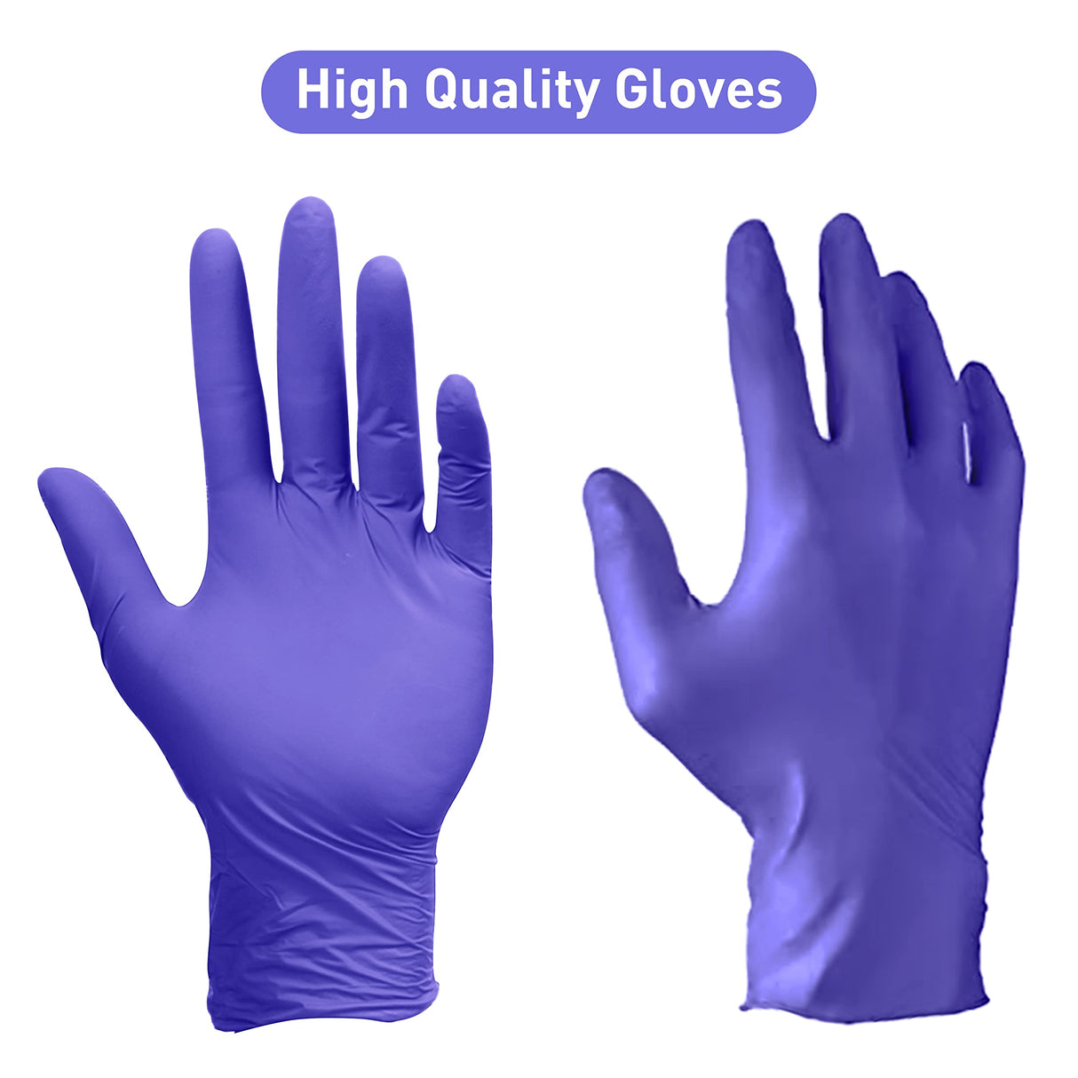 PEIPU Nitrile Gloves,Disposable Cleaning Gloves,(Medium, 100-Count) Powder Free, Latex Free,Rubber Free,Ultra-Strong,Food Handling Use, Single Use PEIPU