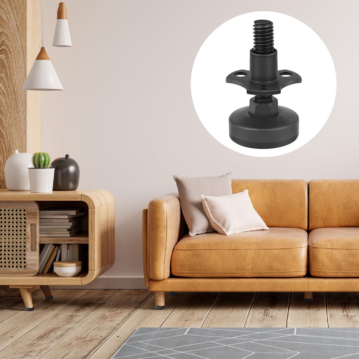 ReFeltidolom 3/8''-16 Thread Adjustable Leveling Feet Furniture Levelers, Heavy Duty Leg Levelers Furniture Legs for ReFeltidolom