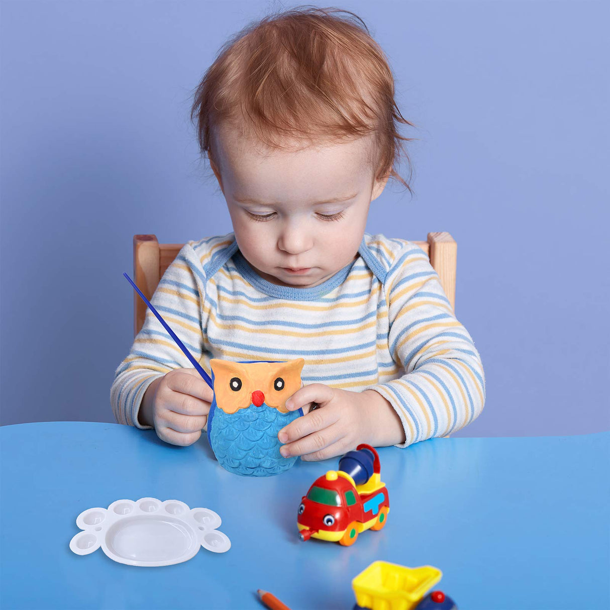 6 Sets DIY Ceramic Owl Succulent Pots Figurines Paint Craft Kit Unpainted Ceramic Bisque Paintable Owl Ceramic Flowerpots with Drainage Hole Ready to Winlyn