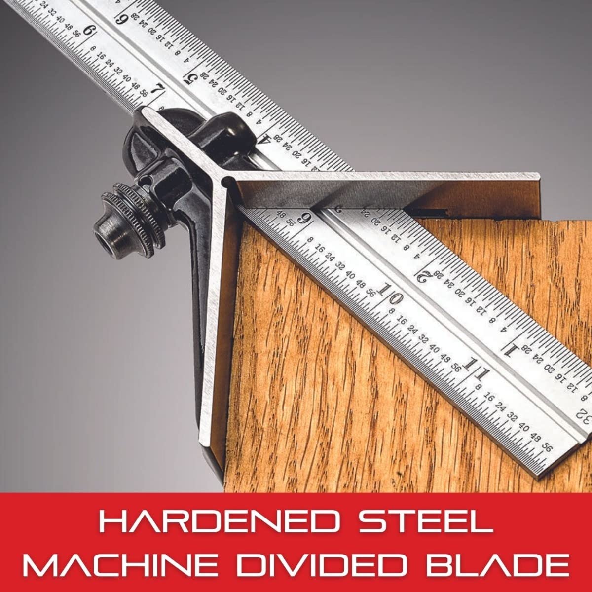 Starrett Combination Set with Square, Center and Reversible Protractor Head and Blade - 12" Blade Length, Forged and Hardened Steel Heads, 4R Starrett