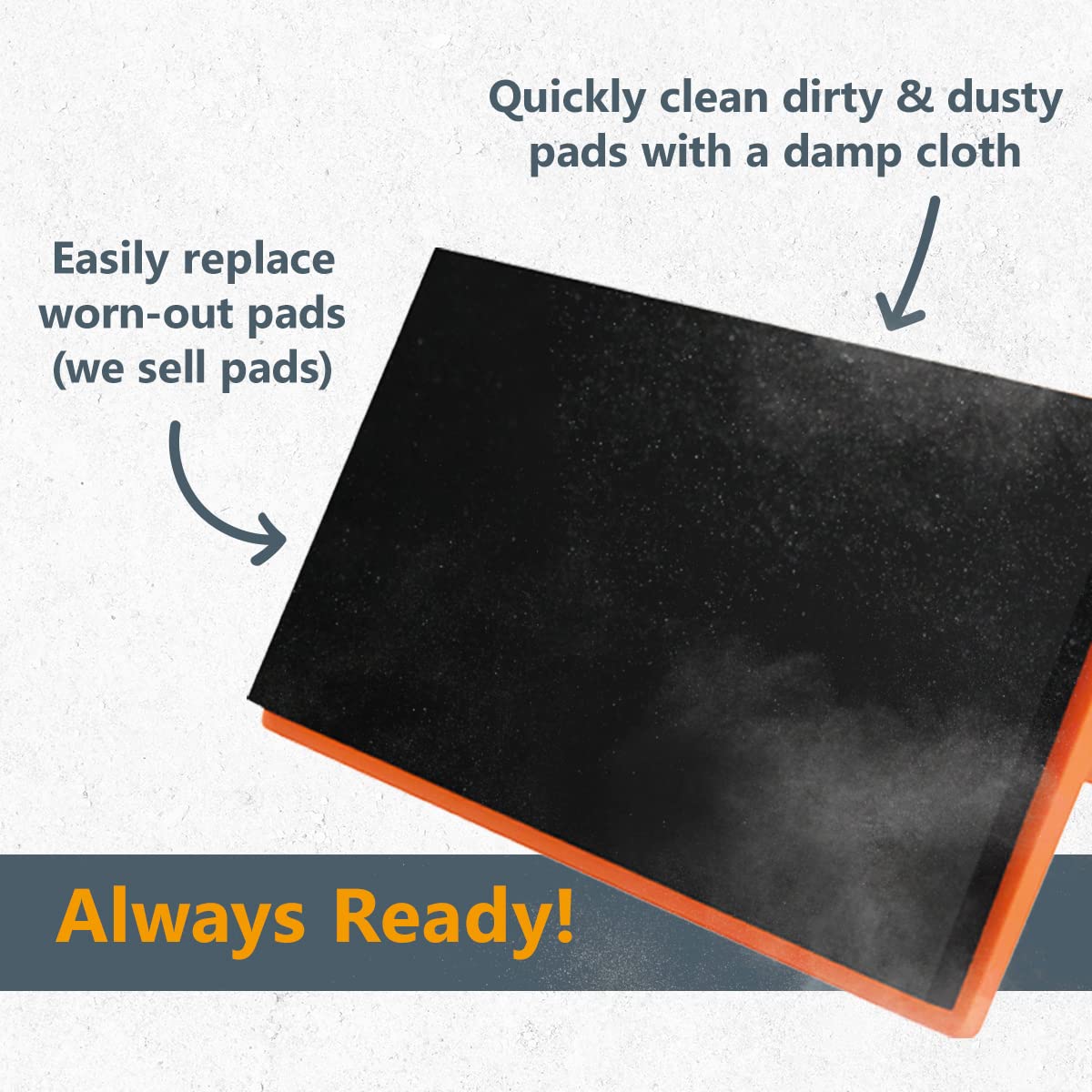 POWERTEC 71032 Safety Push Block Set for Woodworking, Table Saws, Jointers and Router Tables, Orange Color, 2-Pack POWERTEC