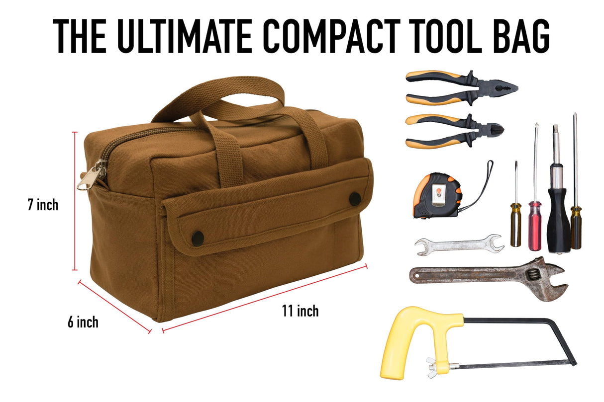Rothco G.I. Style Mechanic’s Tool Bag – Heavy-Duty Canvas Material – Olive Drab Rothco