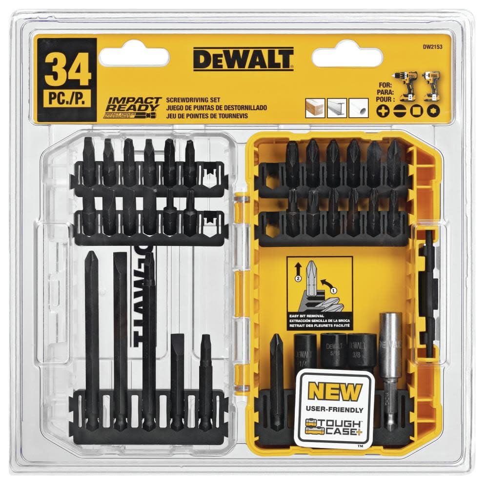 DEWALT Impact Driver, Screwdriver Bit Set, 34-Piece (DW2153) DEWALT
