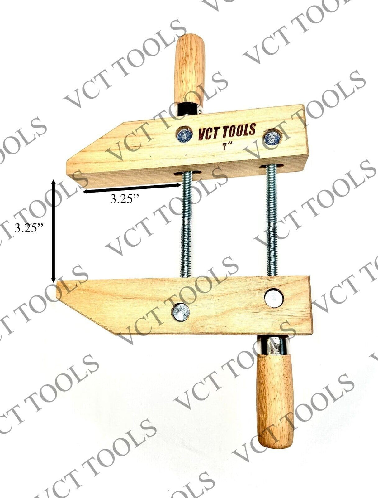 VCT 7" Inch Wooden Handscrew Clamp Hand Screw Clamps for Woodworking, 6 Pack VCT