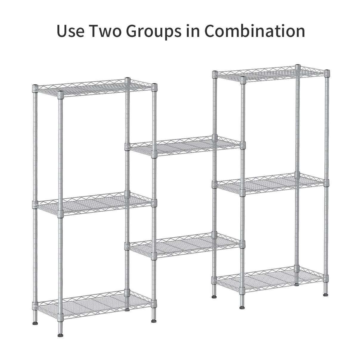 SINGAYE 4 Tier Shelf Adjustable Storage Shelf Wire Shelving,350LBS Load Capacity,Metal Storage Rack for Kitchen Office Home Storage Pantry SINGAYE
