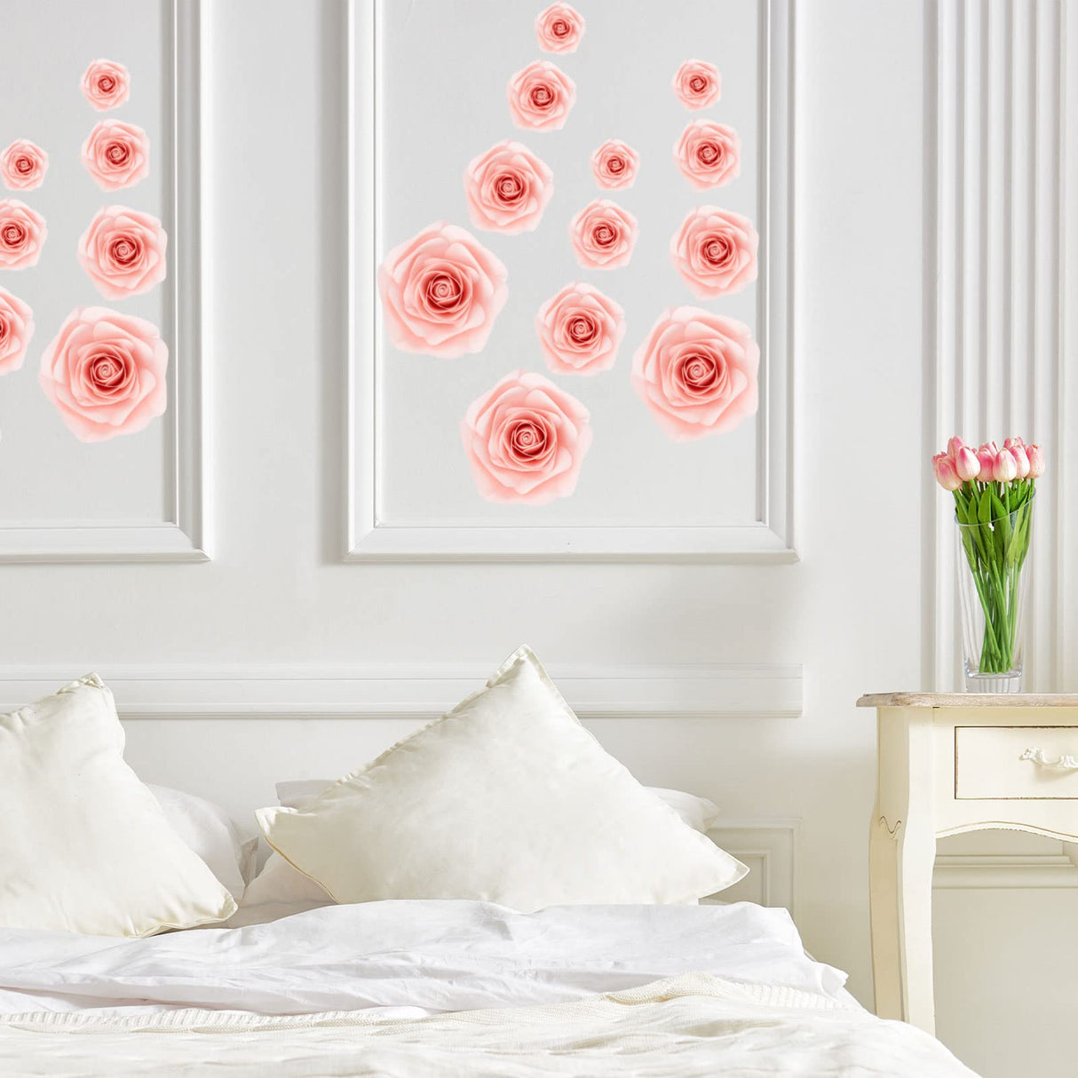 28 Pcs Paper Flowers Template Kit DIY Paper Flower Decorations for Wall Rose Peony Daisy Daffodil Paper Flower Template Kit for Wedding Birthday Baby Henoyso