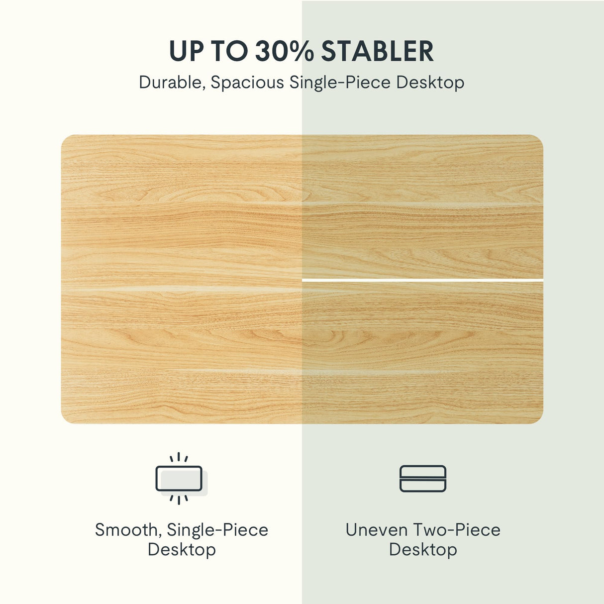 FLEXISPOT Height Adjustable Desk 55 x 28 inch Electric Standing Desk Whole-Piece Desk Board Stand Up Desk for Home Office (Gray Frame + 55" Natural FLEXISPOT