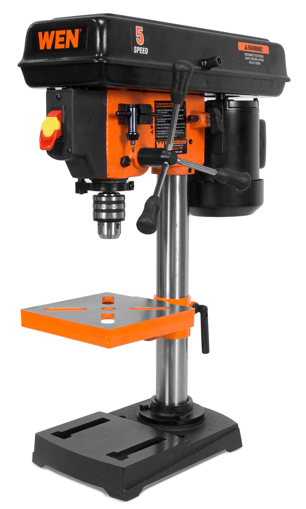 WEN 4206T 2.3-Amp 8-Inch 5-Speed Cast Iron Benchtop Drill Press,Black,Orange & 9-Inch Band Saw, 2.8-Amp Benchtop (BA3959) WEN