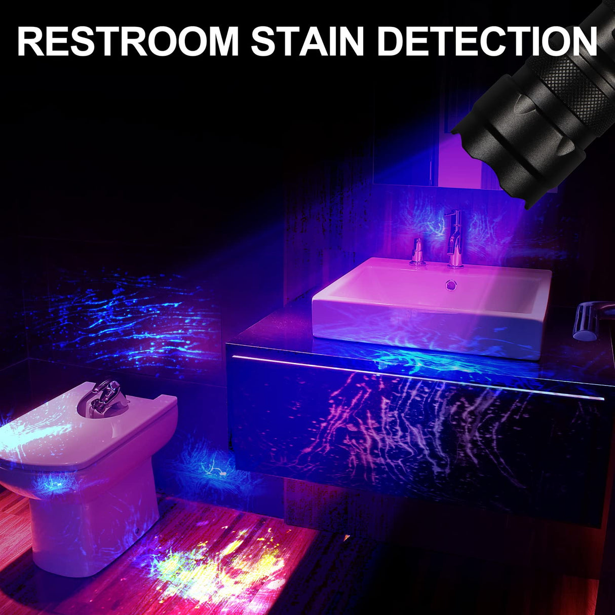ULTRAFIRE UV Flashlight 395-405 nm Led Blacklight for Curing UV Glue, Leak Detector, Pet Urine Stain ULTRAFIRE