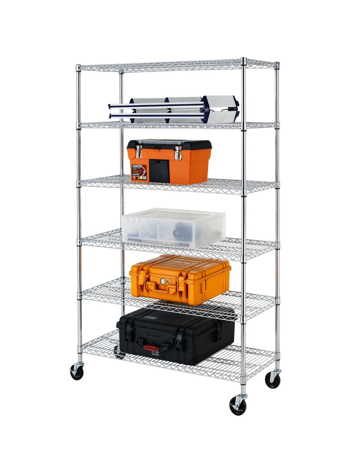 BestOffice 18x48x72 Storage Shelves Commercial Heavy Duty Metal Shelves Garage Organizer Wire Rack Shelving Storage Unit Shelf Adjustable Utility BestOffice