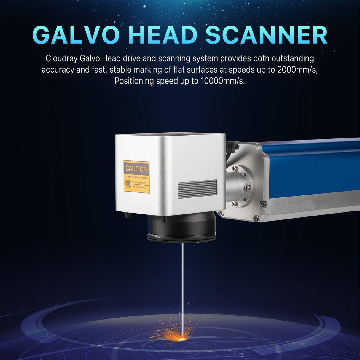 Cloudray 50W Fiber Laser Engraver with Rotary Axis, LightBurn Compatible Laser Engraver with Red Dot Pointer, 7.9x7.9 Solid State Laser Marking Cloudray