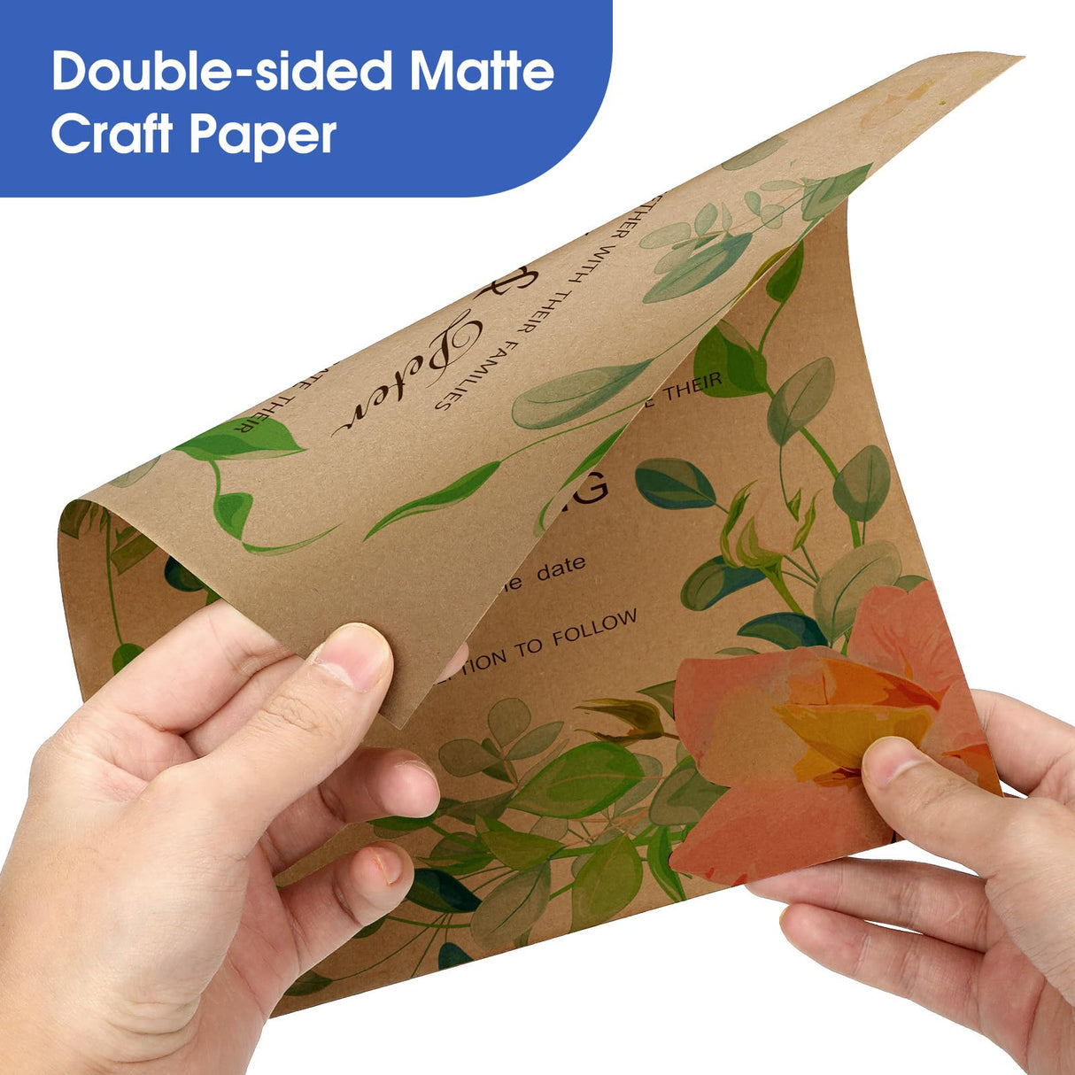 CreGear 25 Sheets Brown Kraft Cardstock 8.5 x 11 Brown Cardstock Paper, 92lb/250gsm Card Stock Printer Paper, Thick Cardstock Kraft Paper Cardstock CREGEAR