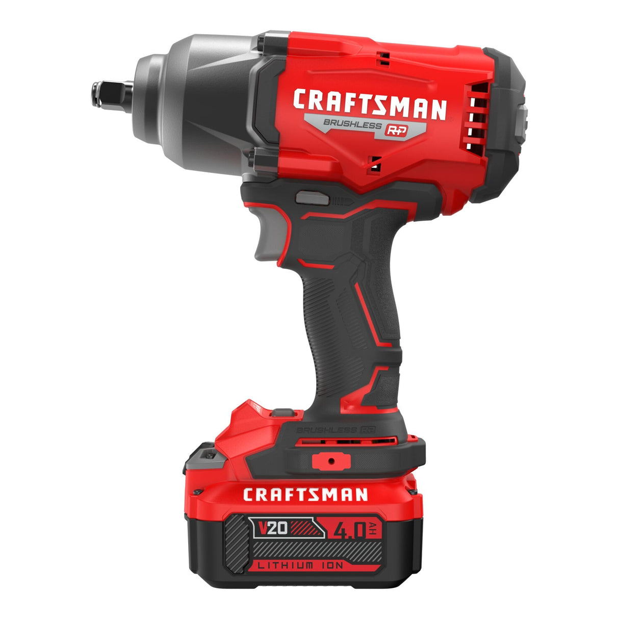 Craftsman Impact Wrench, 1/2 Inch, High Torque, Battery and Charger Included (CMCF940M1) Craftsman