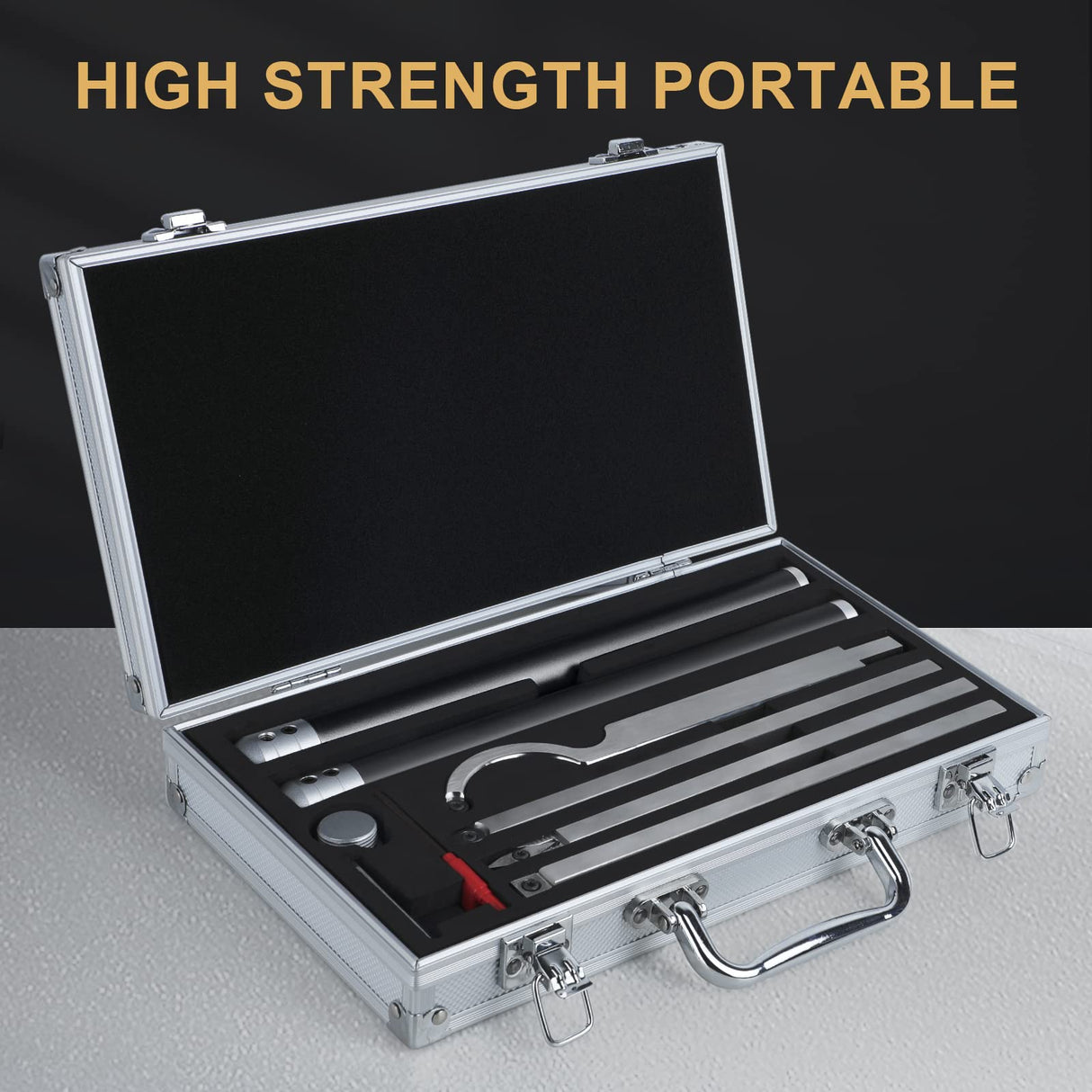 Carbide Lathe Tools, Wood Lathe Tools with Removable Handle, 【Latest Upgraded】Turning Tool with Adjustable Connector including Swan Neck Hollower, Feotvo