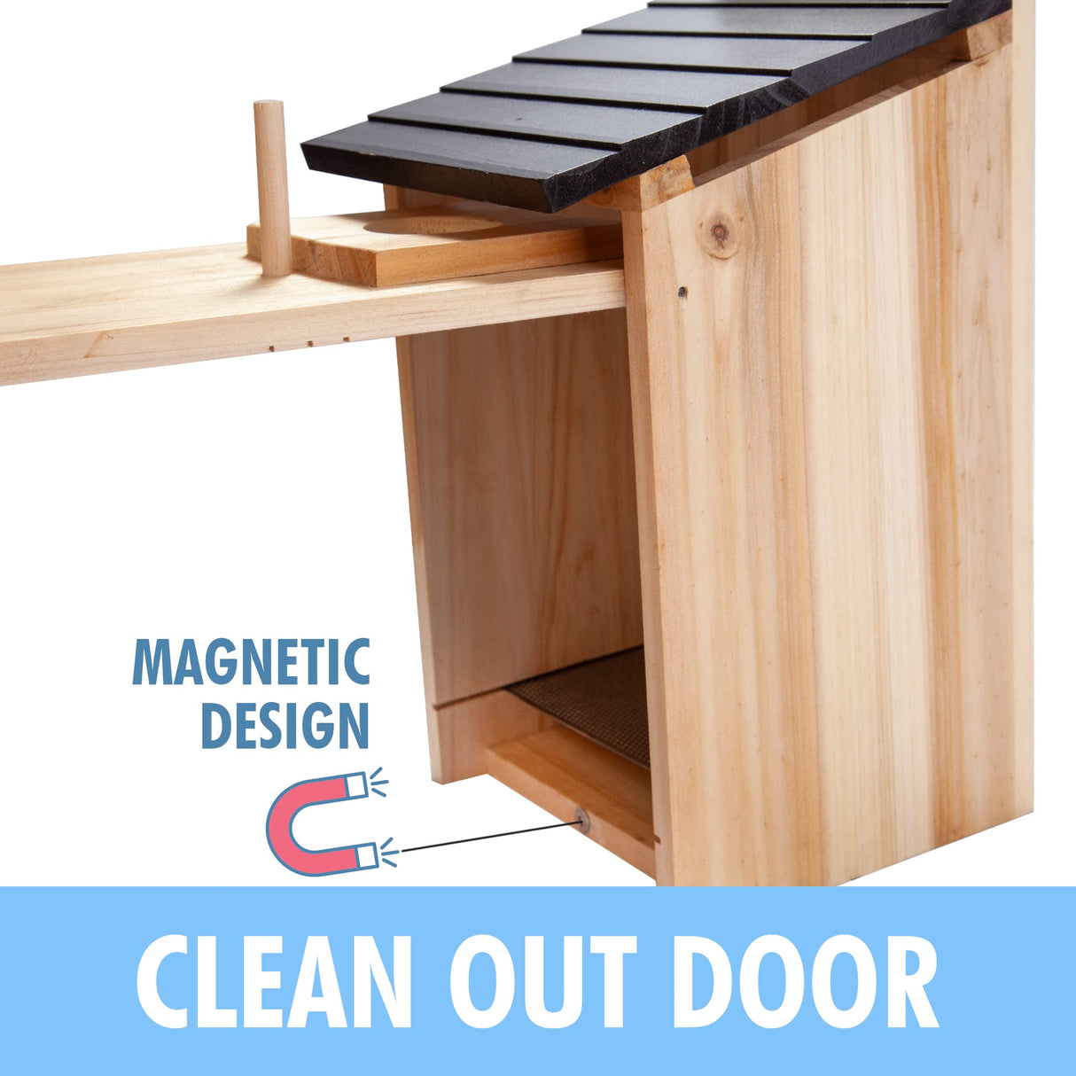 CARTMAN Cedar Blue Bird Box House, Wood Bird Houses for Outside, Hummingbird House for Outside Clearance Garden Country Cottages, 2PK CARTMAN