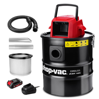 Shop-Vac 5 Gallon Ash Vacuum,9.0 Peak Kpa Cordless Vacuum Cleaner with Blow Function, Ash Vac Cleaner with HEPA Filter for Pellet stoves, Fireplaces,