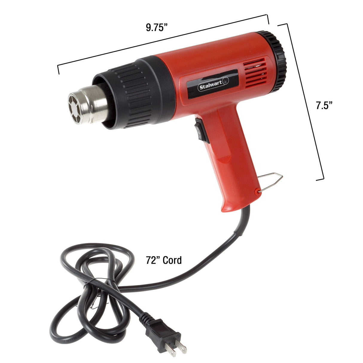 Dual Temperature Heat Gun, 1500 Watt, 120V Heating Gun Tool By Stalwart (Great for DIY, Home Improvement, Contractors, Removing Paint) Stalwart