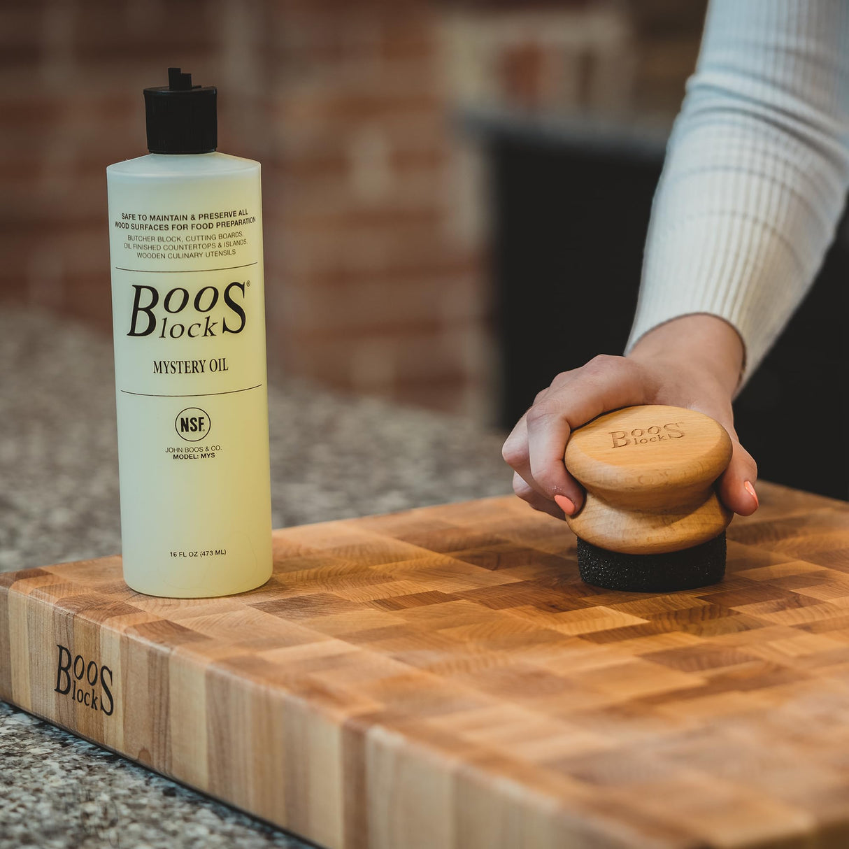 John Boos 16 Oz All Natural Beeswax Moisture Care for Wood Kitchen Cutting Boards, Boos Chopping Block & Countertops, Food Safe Charcuterie Essential John Boos