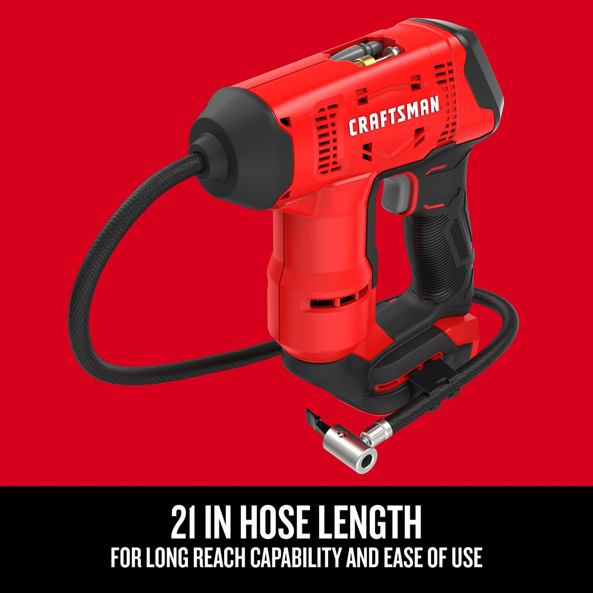 Craftsman V20 Cordless Inflator for Tires and Balls, High Pressure, PSI of 150, Bare Tool Only (CMCE521B) Craftsman