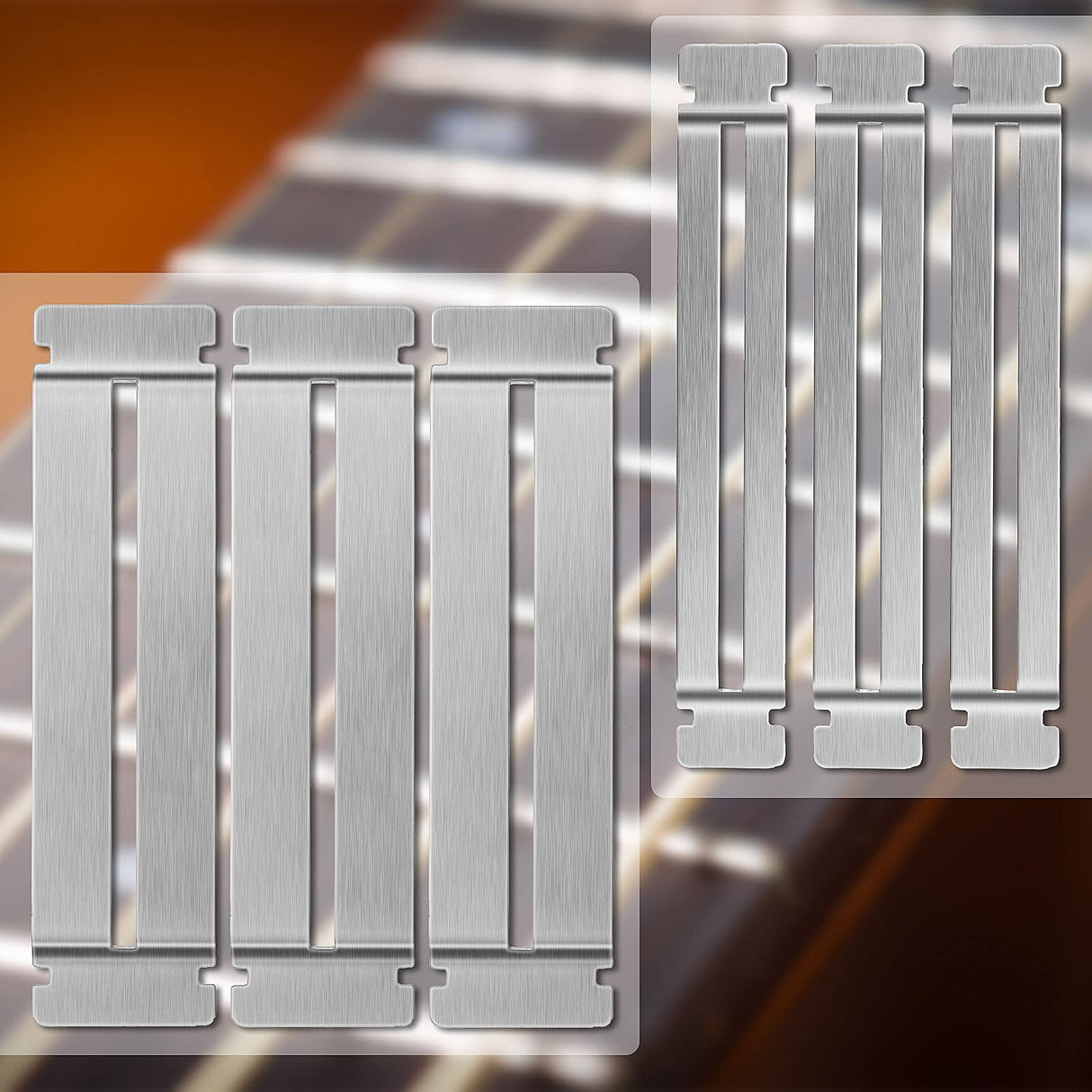 3 Set Guitar Fingerboard Guards Stainless Steel Bass Guitar Fingerboard Guards Luthier Tool Fretboard Protector for Dressing and Polishing Frets Boao