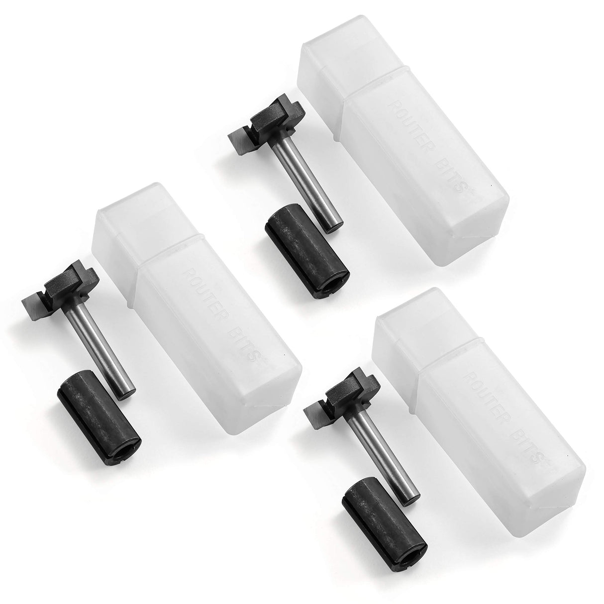 Genmitsu 3pcs 3-Flute CNC Spoilboard Surfacing Router Bits, 1/4'' Shank, 0.94'' Cutting Diameter, Slab Flattening Router Bits for Wood Working, RB03A Genmitsu