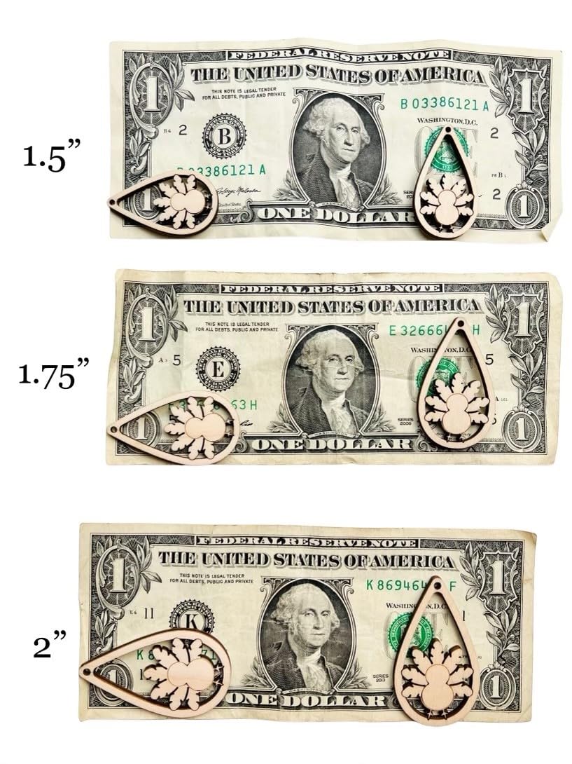 Texan Wood Crafts 12 pieces Unfinished Wood Thanksgiving Turkey Earring Jewelry Blanks, Made in Texas (1.5" Height) Texan Wood Crafts