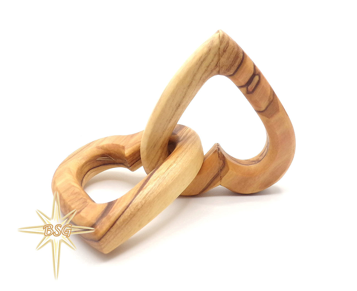 Customized Gifts, Olive Wood Hearts, Personalized Valentines Day Gift, Together Forever, Unique and Cute for Engagement, Wedding, Anniversary, Dacaret Factory