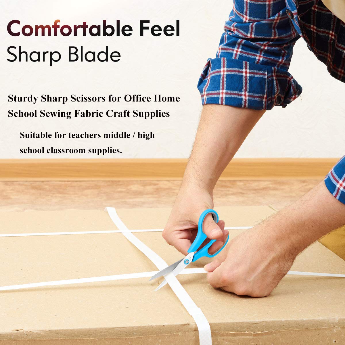 Scissors Bulk Set of 25-Pack, Niutop 8" Multipurpose Sharp Sewing Craft Fabric Scissors for Office Home High/Middle School Student Office Teacher Art Niutop