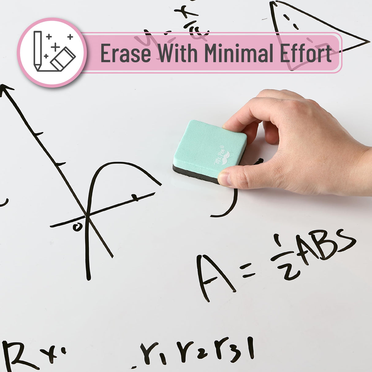 Mr. Pen- Mini Dry Erase Eraser, 24 Pack, Green Magnetic Dry Eraser, Whiteboard Eraser, Dry Erasers for Whiteboard, Magnetic Dry Erase Eraser, Dry Mr. Pen