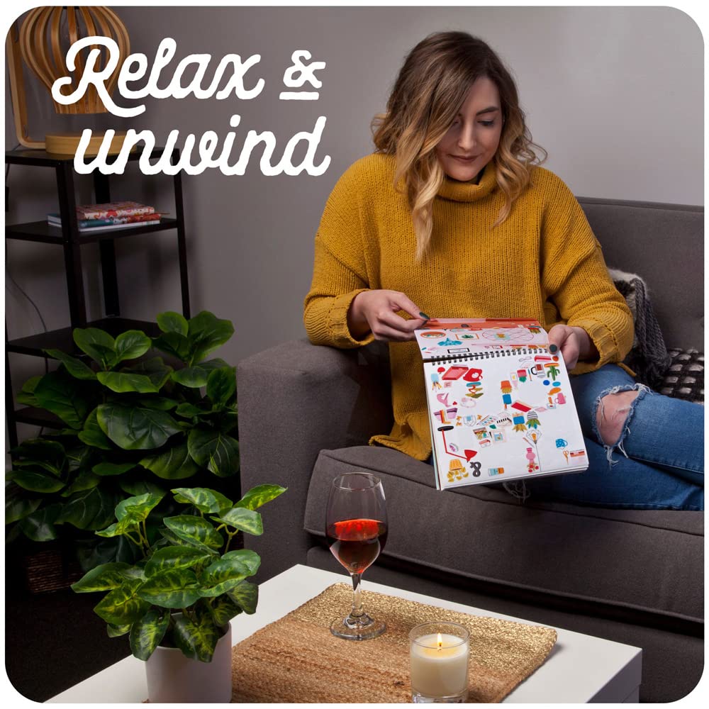 Sticker & Chill — Personal Spaces — Relax and Unwind with Repositionable Stickers — for Teens and Adults Craft Crush