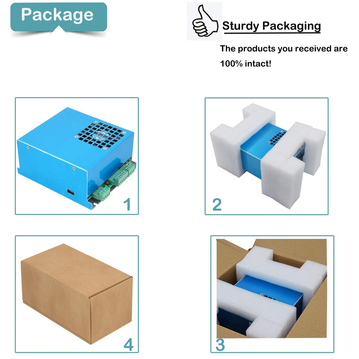 ๐ฎ๐ฌ๐ฎ๐ฏ ๐๐ฅ๐๐ง๐๐๐๐ 40W CO2 Laser Power Supply for CO2 Laser Engraver Cutter MYJG, 110/220VAC CO2 Laser Engraving Cutting Machine Power Supply Ketofa